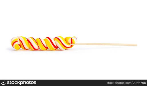 Colourful lollipop isolated on the white background