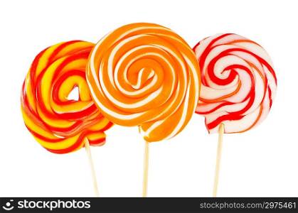 Colourful lollipop isolated on the white background
