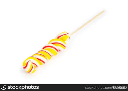 Colourful lollipop isolated on the white background