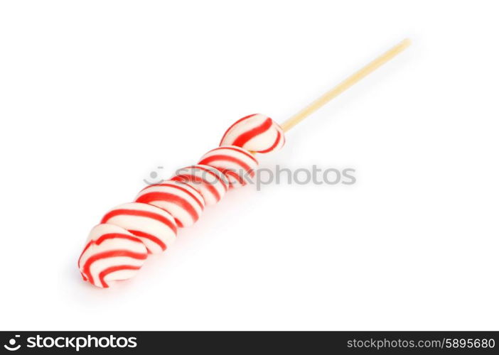 Colourful lollipop isolated on the white background