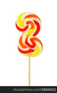 Colourful lollipop isolated on the white background