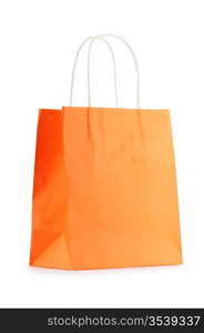 Colourful paper shopping bags isolated on white