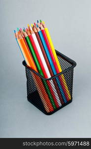 Colourful pencils on the background