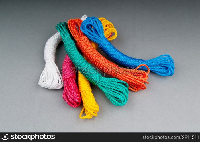 Colourful rope isolated on the background