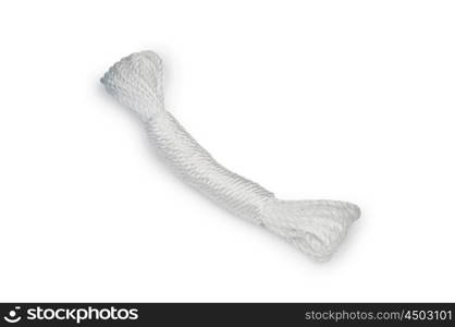 Colourful rope isolated on the white background