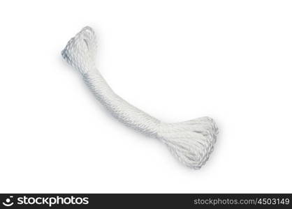 Colourful rope isolated on the white background