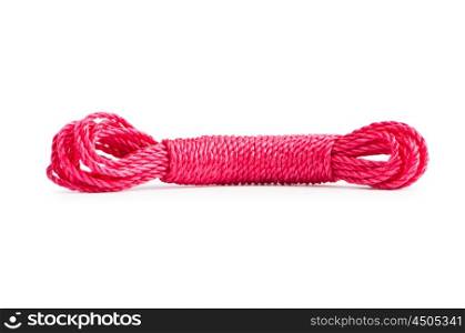 Colourful rope isolated on the white background