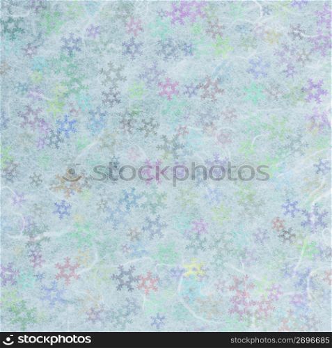 Colourful snowflake design