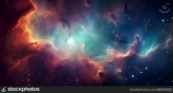 Colourful space galaxy cloud nebula