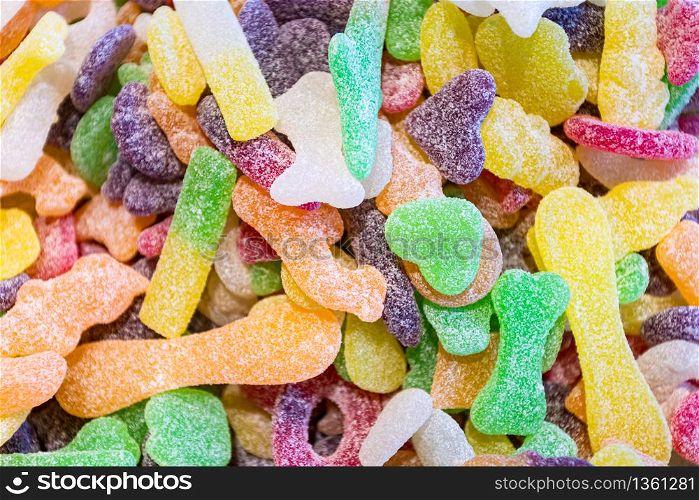 Colourful sugary candy, Assort various sweet candies