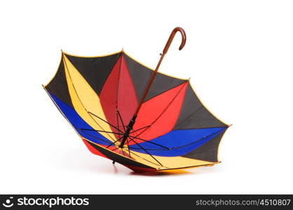 Colourful umbrella isolated on the white background&#xA;&#xA;