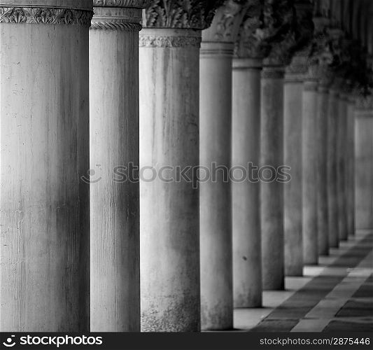 Column gallery in Venice