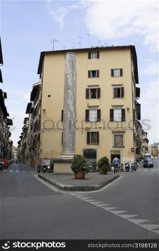 Column in front of a building, Piazza San Felice, Florence, Italy