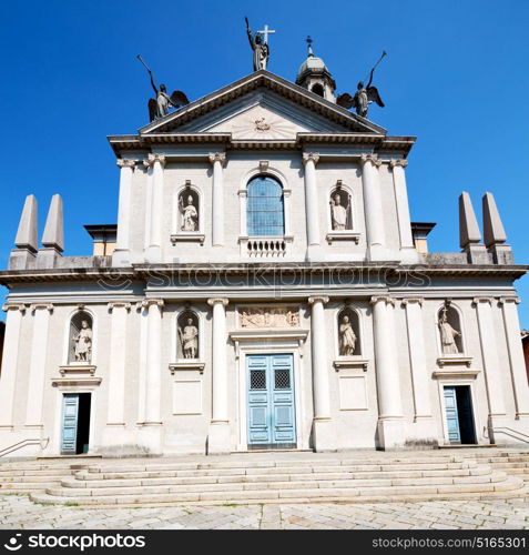 column old architecture in italy europe milan religion and sunlight