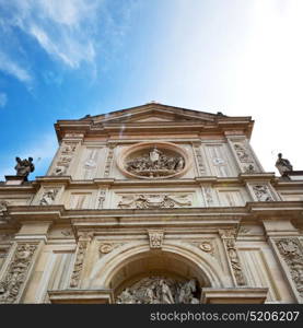 column old architecture in italy europe milan religion and sunlight