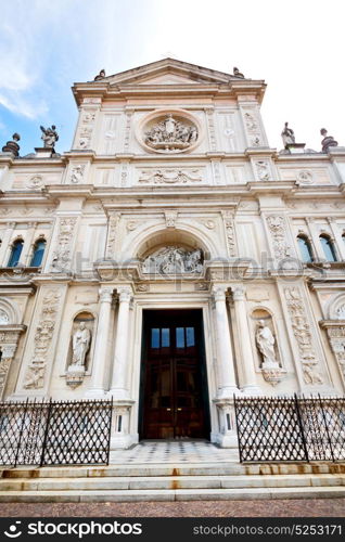 column old architecture in italy europe milan religion and sunlight