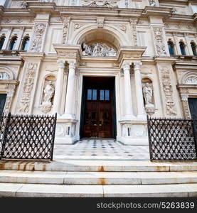 column old architecture in italy europe milan religion and sunlight