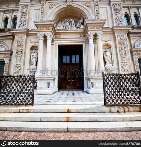 column old architecture in italy europe milan religion and sunlight