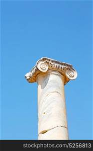 column temple and theatre in ephesus antalya turkey asia sky the ruins