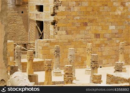 Columns in a palace, Jaisalmer, Rajasthan, India