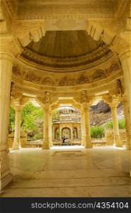 Columns in a palace, Royal Gaitor, Jaipur, Rajasthan, India