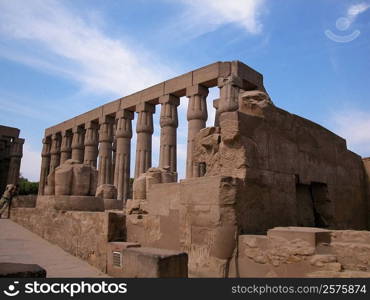 Columns in a temple, Temples Of Karnak, Luxor, Egypt