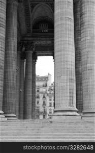 Columns of the Patheon in Paris France