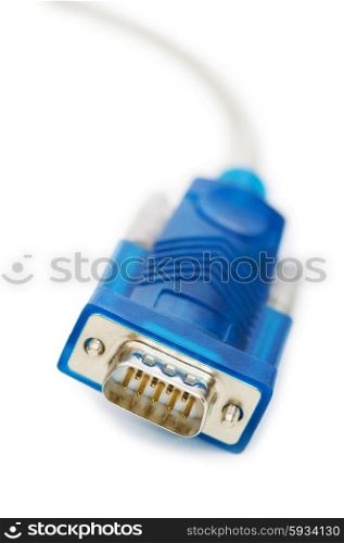 COM cable isolated on the white background