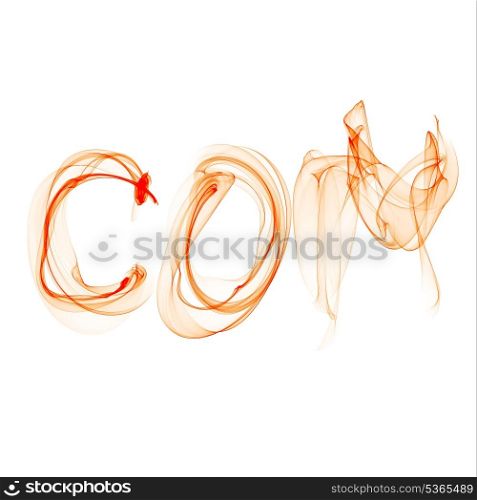 com domen name made of smoke illustration