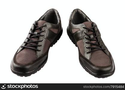 combined man&rsquo;s shoes isolated on white background