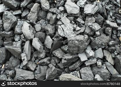 Combustion coal pile