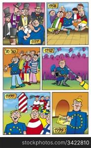 comic story about history of European Union