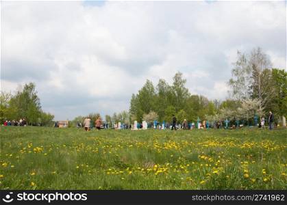 Commemoration on Ukrainian village cemetery