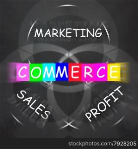 Commerce Displaying Marketing Profit and Sales and Buying