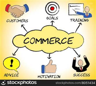 Commerce Symbols Meaning Ecommerce Corporate And Sell