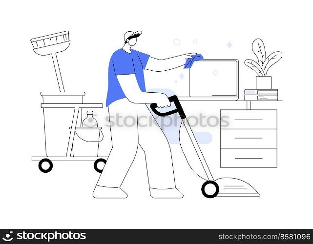 Commercial cleaning abstract concept vector illustration. Cleaning industry service, maintenance office cleanup, healthy safe environment, upholstery, sanitation, power washing abstract metaphor.. Commercial cleaning abstract concept vector illustration.