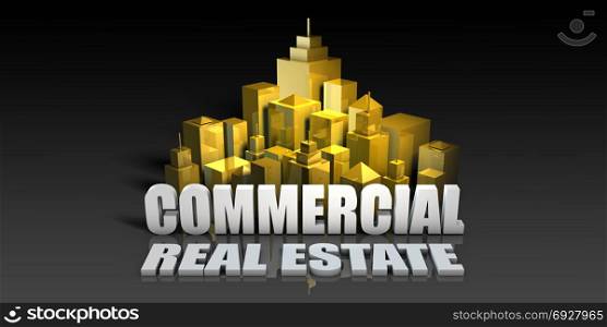 Commercial Real Estate Industry Business Concept with Buildings Background. Commercial Real Estate