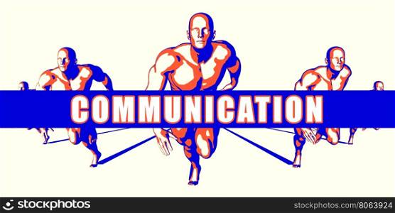 Communication as a Competition Concept Illustration Art. Communication