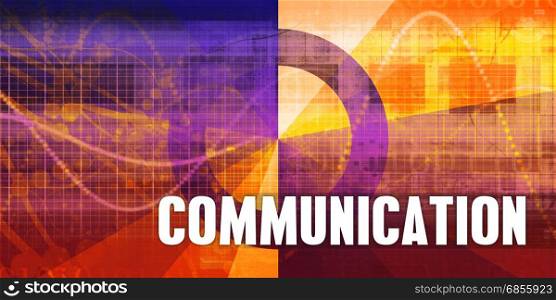 Communication Focus Concept on a Futuristic Abstract Background. Communication