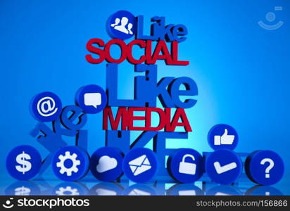 Communication,Internet concept, Social media icons set