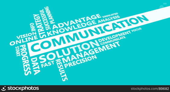 Communication Presentation Background in Blue and White. Communication Presentation Background