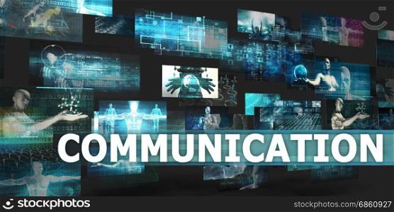 Communication Presentation Background with Technology Abstract Art. Communication