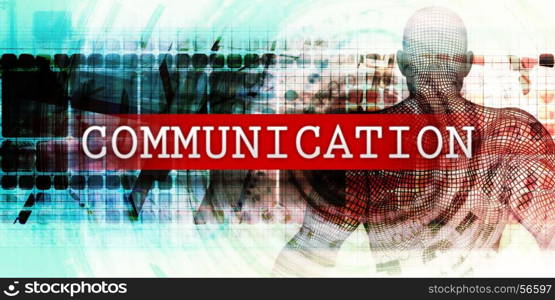 Communication Sector with Industrial Tech Concept Art. Communication Sector