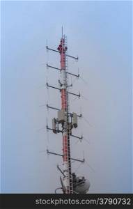 Communication tower. Communication tower radio mast with antenna aerial