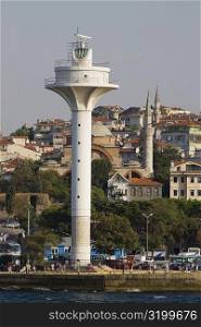 Communication tower in a city, Istanbul, Turkey