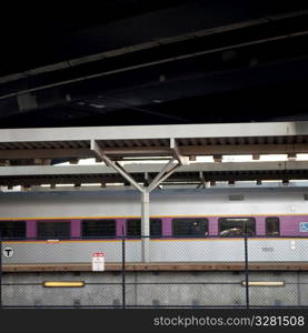 Commuter train in Boston, Massachusetts, USA