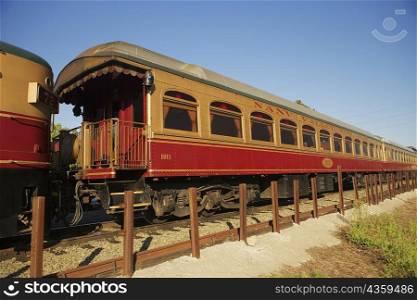 Commuter train on a railroad track