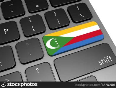 Comoros keyboard image with hi-res rendered artwork that could be used for any graphic design.. Comoros