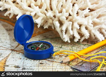 compass and coral