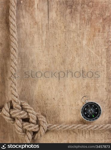compass and rope still-life
